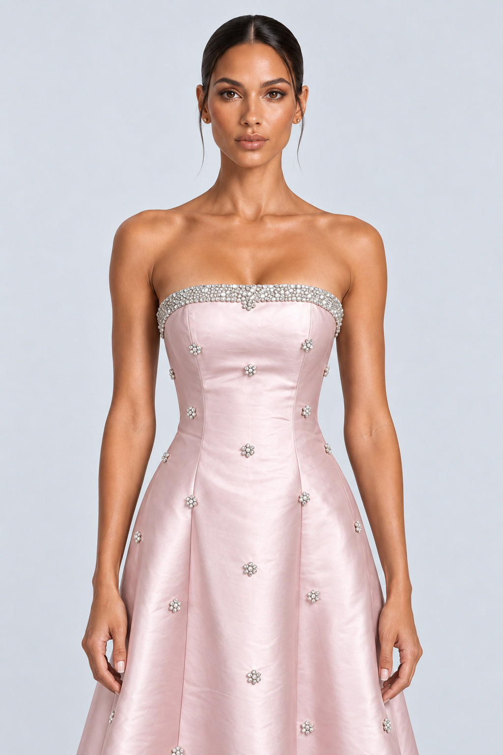 Clairélie Strapless Crystal-Embellished Satin Maxi Dress - Pink_-_selmori.com_-_07