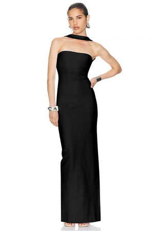 Clémence Strapless Evening Maxi Dress