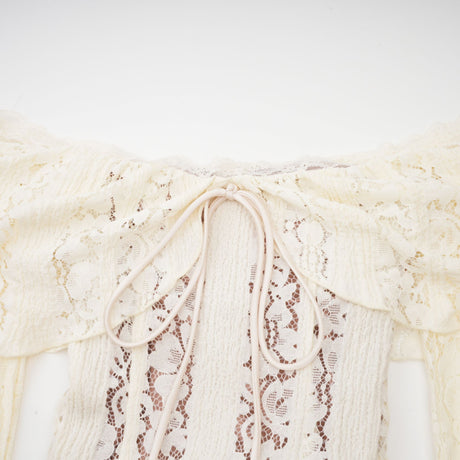 Sirène Off Shoulder Lace Maxi Dress