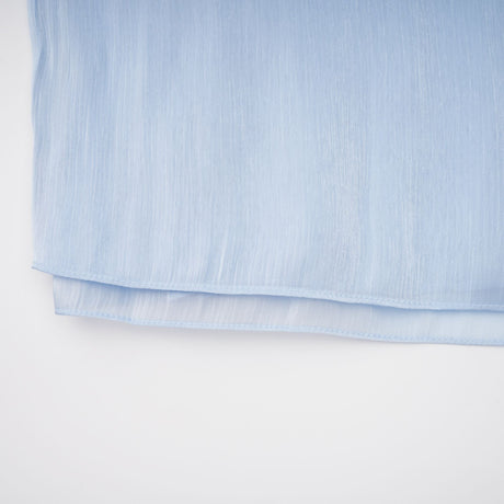 Vraie Plunging V-Neck Pleated Maxi Dress / Blue
