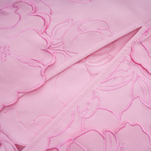 Talisman Pink Strapless Floral Embroidered Maxi Dress