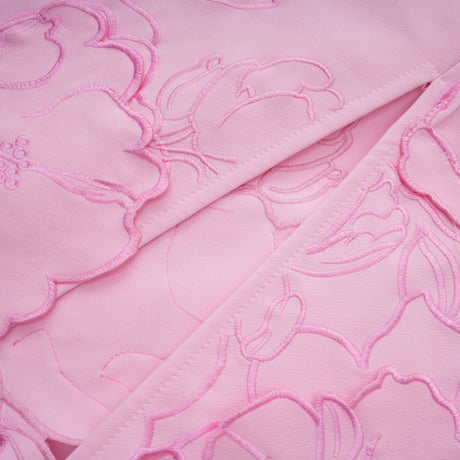 Talisman Pink Strapless Floral Embroidered Maxi Dress