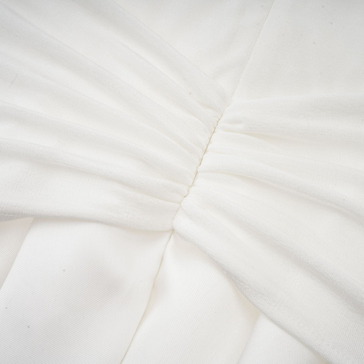 Selmori Noémie off-shoulder panelled maxi dress in White