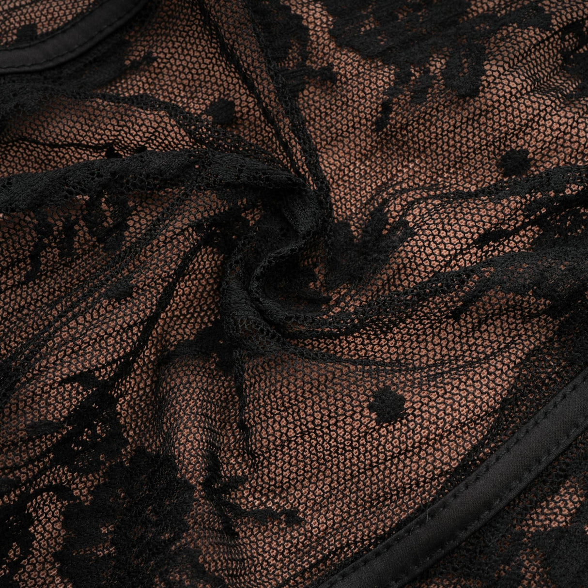 Charisme Lace Corset Bodycon Midi Dress Black