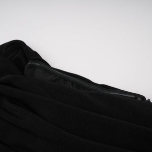 Selmori Anaïs Black Off Shoulder Polished Midi Dress
