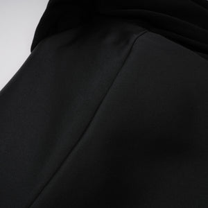 Selmori Anaïs Black Off Shoulder Polished Midi Dress