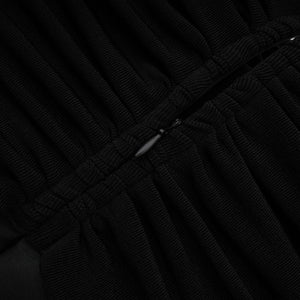 Selmori Anaïs Black Off Shoulder Polished Midi Dress