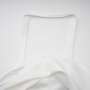 Selmori Aurélie white halterneck ruffled mini dress