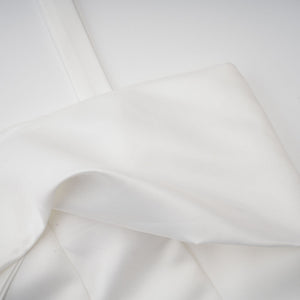 Selmori Aurélie white halterneck ruffled mini dress
