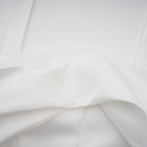 Selmori Aurélie white halterneck ruffled mini dress