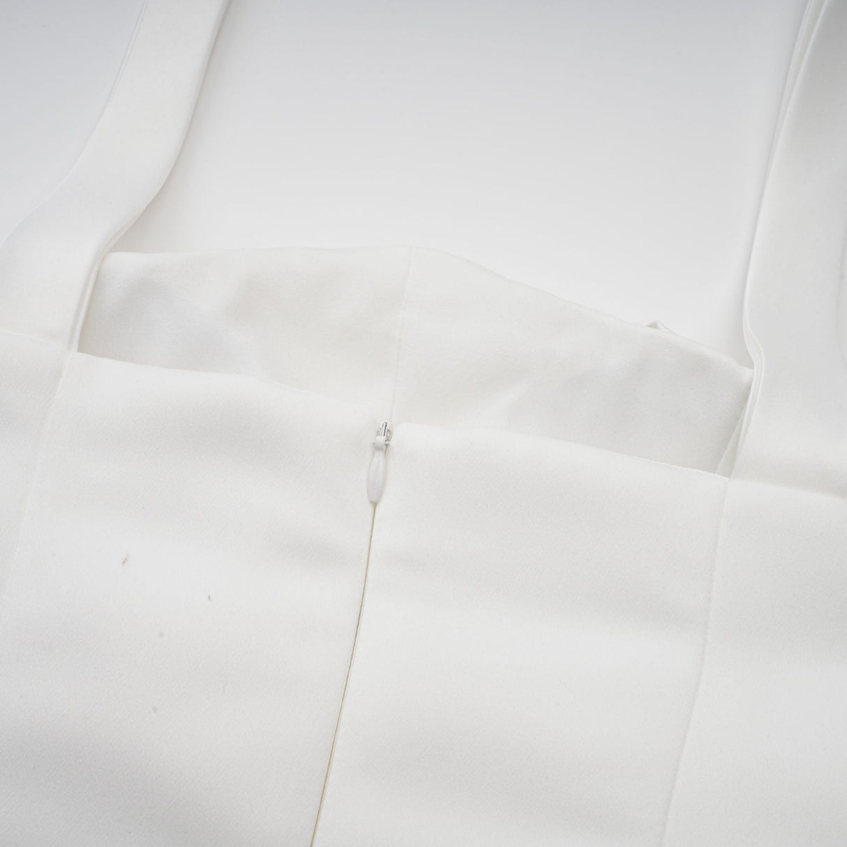 Selmori Aurélie white halterneck ruffled mini dress