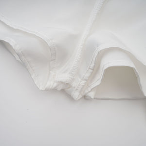 Selmori Aurélie white halterneck ruffled mini dress