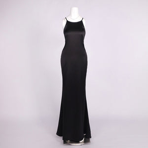 Désir Beaded Backless Maxi Dress Black