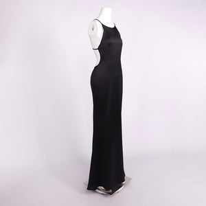 Désir Beaded Backless Maxi Dress Black