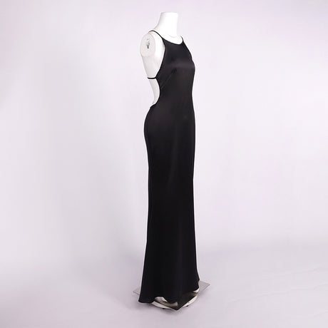 Désir Beaded Backless Maxi Dress Black