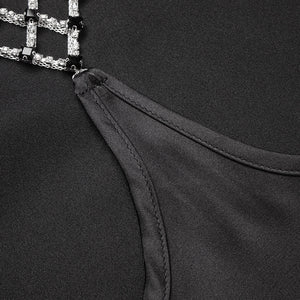 Désir Beaded Backless Maxi Dress Black