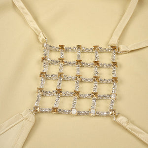 Désir Beaded Backless Maxi Dress Gold