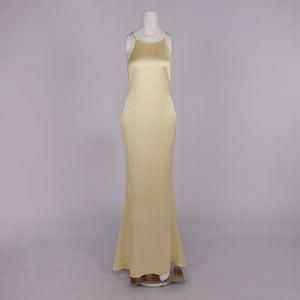 Désir Beaded Backless Maxi Dress Gold