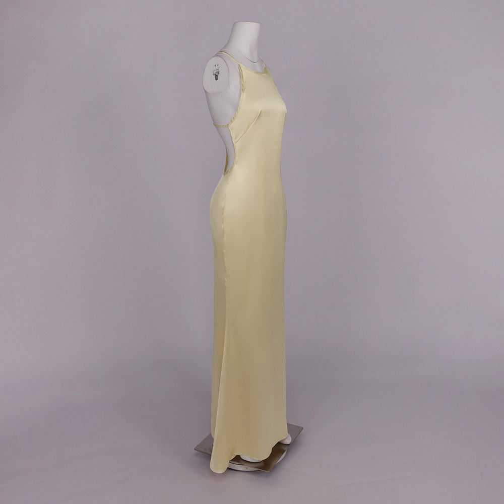 Désir Beaded Backless Maxi Dress Gold