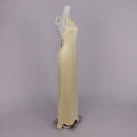 Désir Beaded Backless Maxi Dress Gold