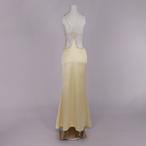 Désir Beaded Backless Maxi Dress Gold