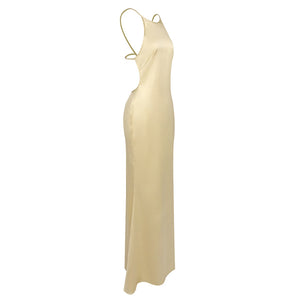 Désir Beaded Backless Maxi Dress Gold