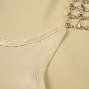 Désir Beaded Backless Maxi Dress Gold