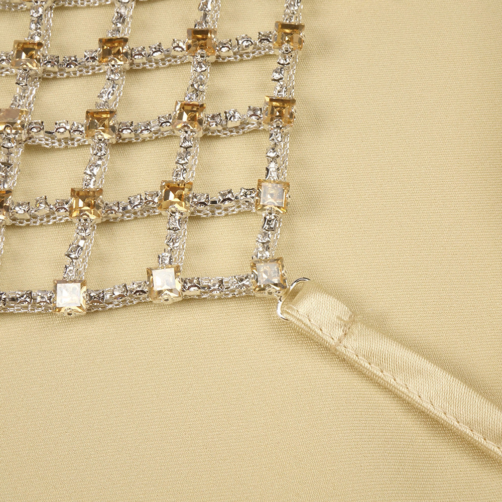 Désir Beaded Backless Maxi Dress Gold