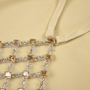 Désir Beaded Backless Maxi Dress Gold