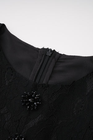 Élodiane Jewel-Button Bell-Sleeve Lace Maxi Dress - Black_-_selmori.com_-_08