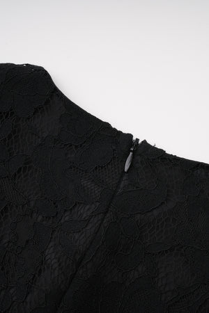 Élodiane Jewel-Button Bell-Sleeve Lace Maxi Dress - Black_-_selmori.com_-_14