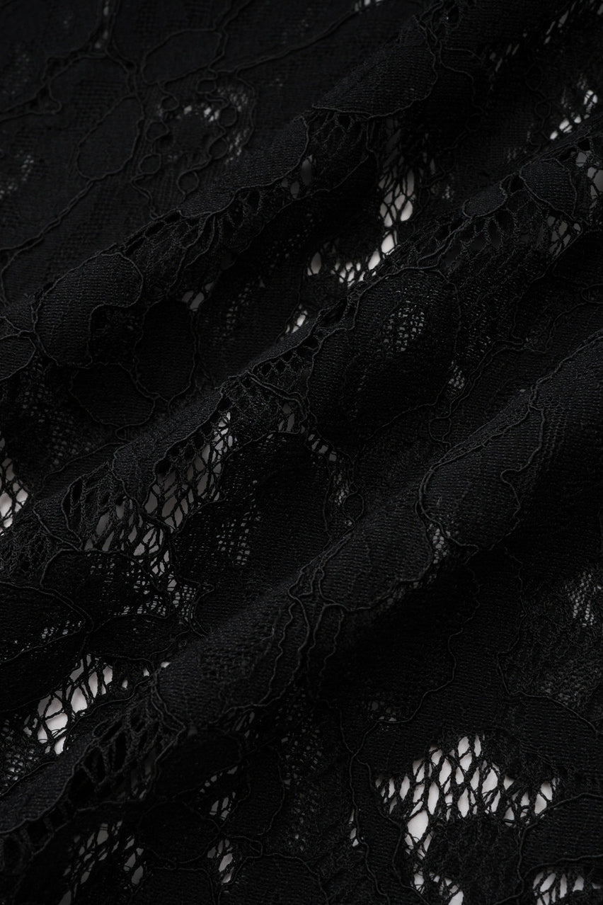 Élodiane Jewel-Button Bell-Sleeve Lace Maxi Dress - Black_-_selmori.com_-_16