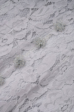Élodiane Jewel-Button Bell-Sleeve Lace Maxi Dress - Gray_-_selmori.com_-_11