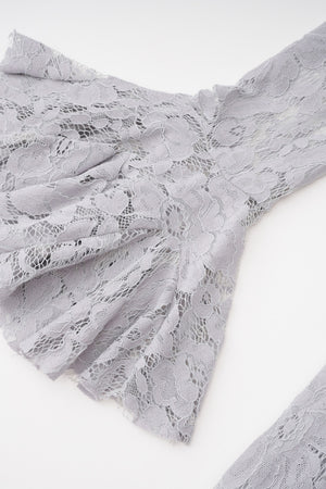 Élodiane Jewel-Button Bell-Sleeve Lace Maxi Dress - Gray_-_selmori.com_-_12
