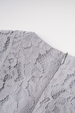 Élodiane Jewel-Button Bell-Sleeve Lace Maxi Dress - Gray_-_selmori.com_-_13