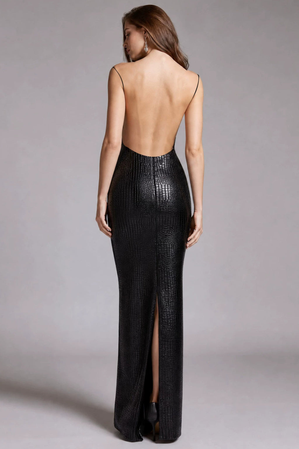 Éloïse Halter Cutout Bodycon Maxi Dress - Black_-_selmori.com_-_16