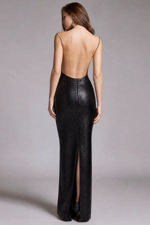 Éloïse Halter Cutout Bodycon Maxi Dress - Black_-_selmori.com_-_16