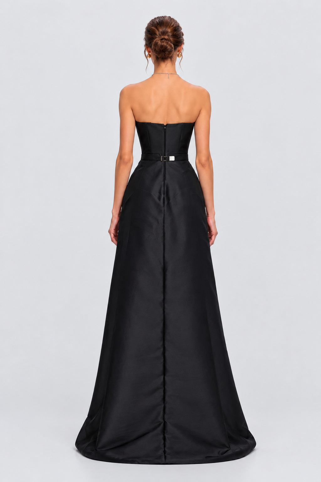 Elviane Strapless Color Block Overskirt Maxi Dress - Pink_-_selmori.com_-_02