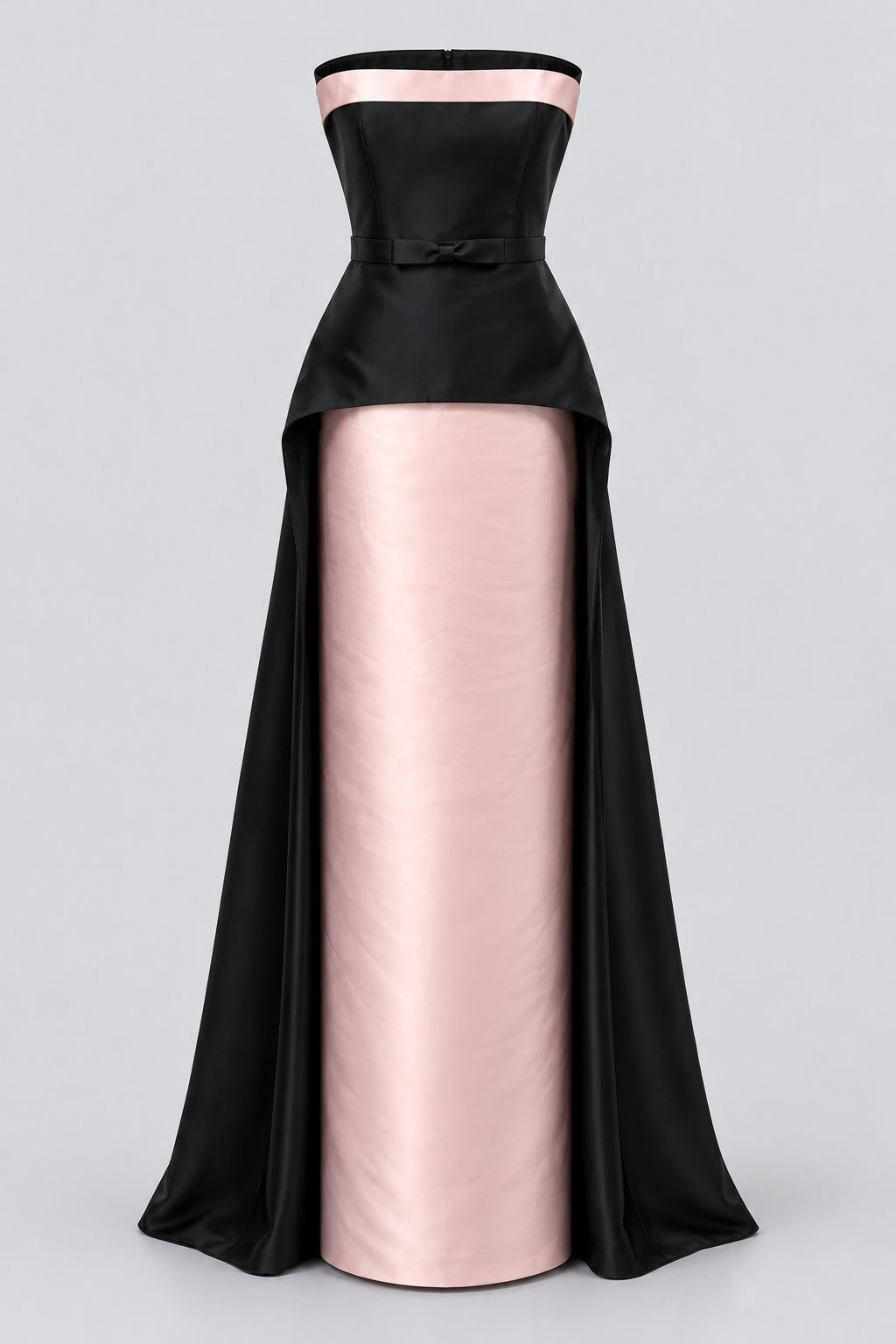 Elviane Strapless Color Block Overskirt Maxi Dress - Pink_-_selmori.com_-_03