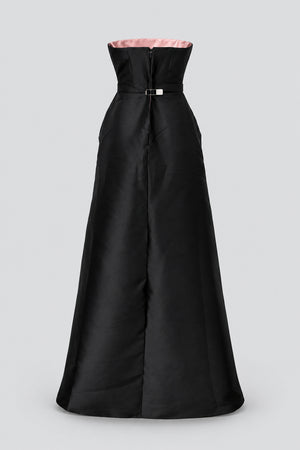 Elviane Strapless Color Block Overskirt Maxi Dress - Pink_-_selmori.com_-_04