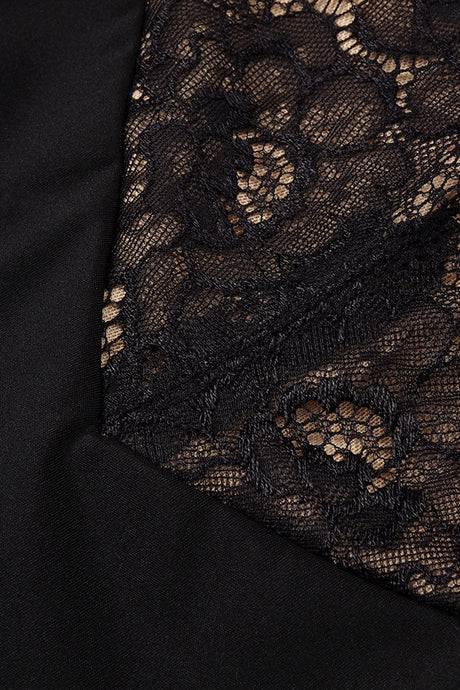 Énigme Lace Plunge Mermaid Maxi Dress - Black_-_selmori.com_-_11