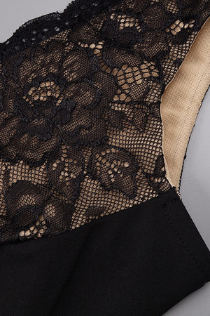 Énigme Lace Plunge Mermaid Maxi Dress - Black_-_selmori.com_-_12