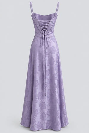 Faustine Floral Jacquard Corset Maxi Dress - Lavender_-_selmori.com_-_04