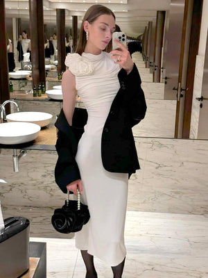 Selmori Odette Elegant Sleeveless Midi Dress