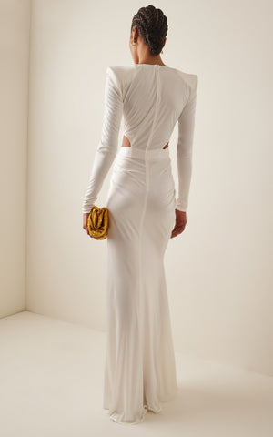 Selmori Cambria Long Sleeve Slit Maxi Dress