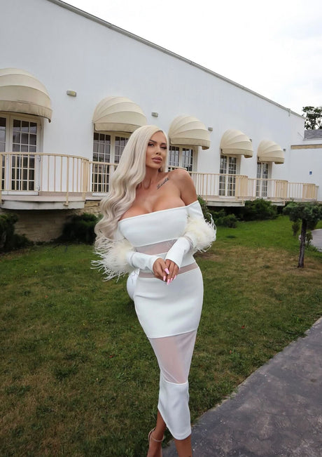 Selmori Cosette Off Shoulder Midi Dress