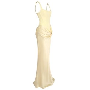 Hortense Square Neck Corset Maxi Dress