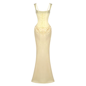 Hortense Square Neck Corset Maxi Dress