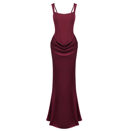 Hortense Square Neck Corset Maxi Dress
