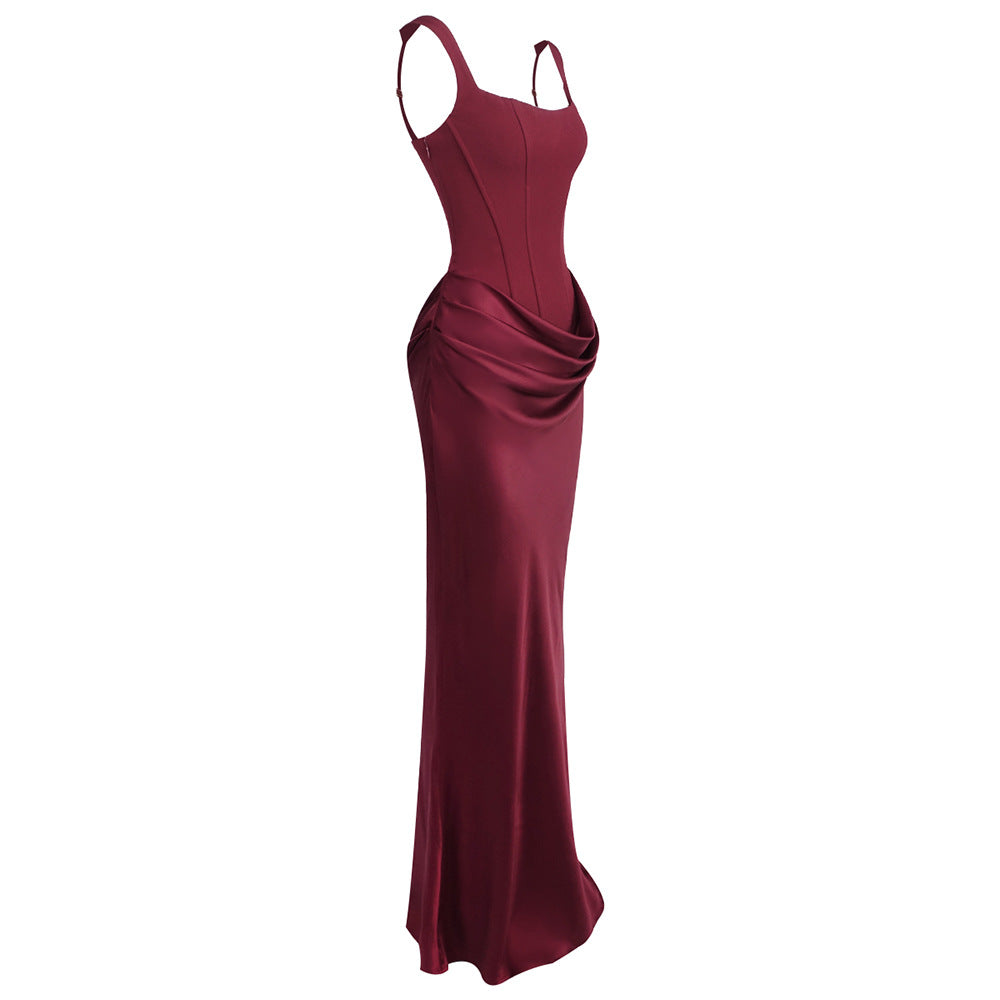 Hortense Square Neck Corset Maxi Dress
